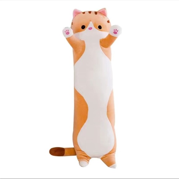 Cute Cat Plush Long Body Pillow Cuddle Cartoon Stuffed Animals Cat - Picture 8 of 12